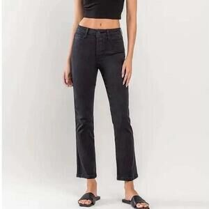 Vervet black mid rise straight leg jeans size 27” waist